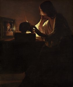 悔い改めたマグダレン、c。 16351640。 作： Georges de La Tour