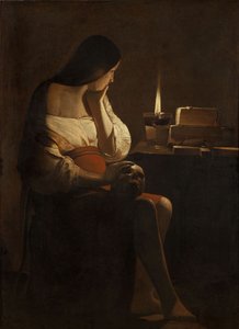 悔い改めたマリア・マグダレン 作： Georges de La Tour