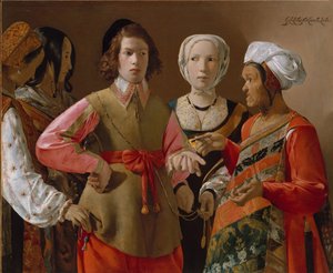 占い師、1635年頃（キャンバスに油彩） 作： Georges de La Tour