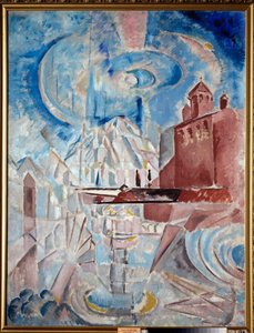 ファンタジー (ファンタジー) - ゲオルギ ボグダノビッチ ヤクロフ (1884-1928) による絵画、キャンバスに油彩、1910 年頃、ロシア美術、20 世紀、未来派 - 州立美術館、サマラ (ロシア) 作： Georgy Bogdanovich Yakulov