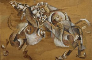 ライオンが馬を攻撃している、1917-1918