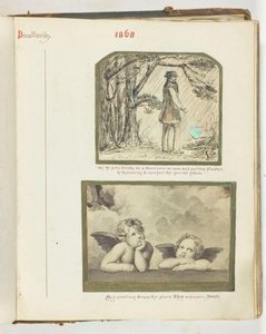 無題 [雨の中の男と 2 人の天使]、1868 年。