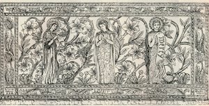 白い記念祭壇の布、教区教会、チェドルトン、c1891 作： Gerald Callcott Horsley