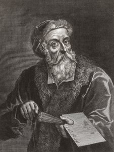 ティツィアーノ肖像画。版画 作： Gerard (after) Edelinck