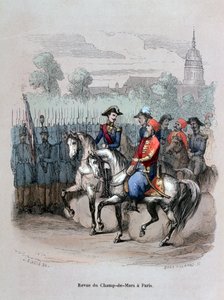 「イブラヒム・パシャによるミリタリー・レビュー、シャン・ド・マルス、パリ」、c1846 1847 作： Gerard Corbiau