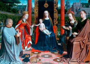 「聖カタリナの神秘的な結婚」、1505-1510 作： Gerard David