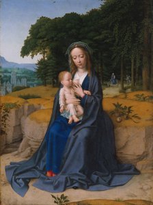 エジプトへの逃避の残り、c.1512–15（木の油） 作： Gerard David