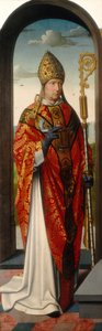 聖アンの祭壇画：聖ニコラス[左パネル]、c。 15001520 作： Gerard David