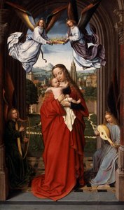 聖母子と4人の天使 作： ジェラルド・デイビッド