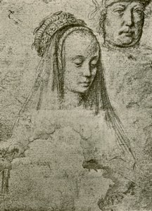 頭飾りを持つ若い女性、1497-1498、1908。 作： Gerard David