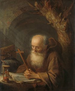 隠者 作： Gerrit Dou