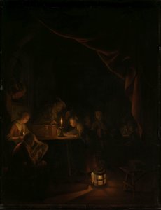 夜の学校 作： Gerrit Dou