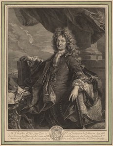 シャルル・ルネ・ドジエ 作： Gerard Edelinck after Hyacinthe Rigaud