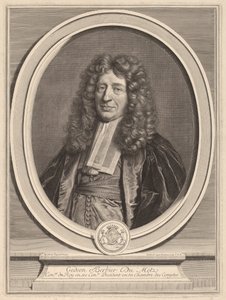 ゲデオン ベルビエ デュ メス 作： Gerard Edelinck after Hyacinthe Rigaud