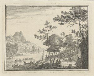 着陸場所のある川の風景 作： Gerard Melder