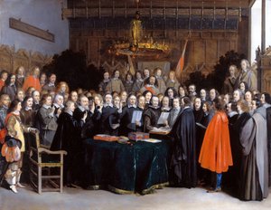 ミュンスター条約の批准、1648年5月15日、1648年 作： Gerard Ter Borch the Younger