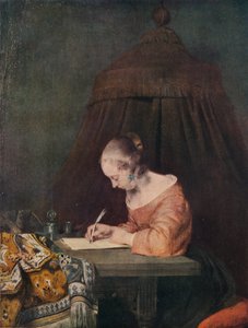 手紙を書く女性、c1655、1938 作： Gerard Terborch II