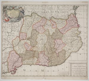 カタルーニャ公国、1702年頃（手彩色の銅版画 作： Gerard Valck
