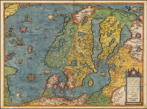 ジェラール・ド・ヨードによる1593年の北ヨーロッパ地図 作： ジェラール・ド・ジョード