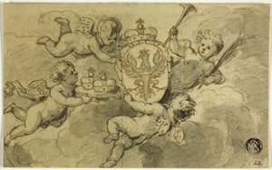 プッティと紋章 作： Gerard de Lairesse