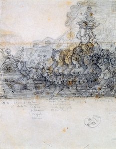 「カトリーヌ・ド・メディチのための政治集会」、1854-1855 作： Gerard de Nerval