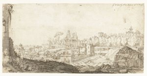 南東、ローマからのピンチョのビュー 作： Gerard ter Borch