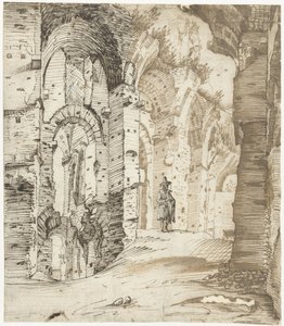 セプティミウス セウェルス、ローマの宮殿の下部構造の遺跡 作： Gerard ter Borch
