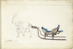 馬とそり 作： Gerard ter Borch (II) (signed by artist)