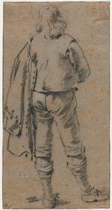 後ろから見た立っている男性 作： Gerard ter Borch