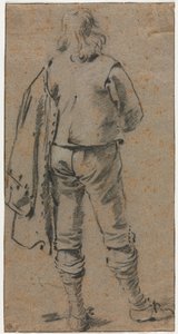 後ろから見た男c。 1630年。 作： Gerard ter Borch