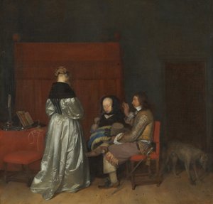 父方の忠告として知られている勇敢な会話 作： Gerard ter Borch