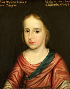 オレンジ公ウィリアム3世の肖像 作： Gerard van Honthorst (workshop of)