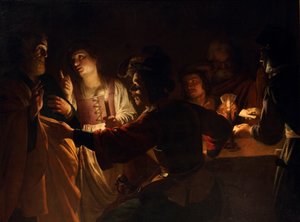 聖ペテロの否定 作： Gerard van Honthorst