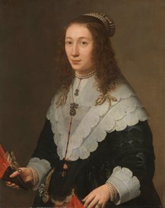 カタリーナ ヴァン ウェル (1626-1722)、ギリアム ヴァン ブレイスウェイクの妻 作： Gerard van Kuijl
