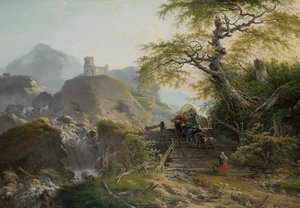 デュッセルドルフ近郊の山岳風景 作： Gerard van Nijmegen