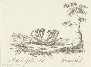 2 つの馬のスキナー スキナーズ 作： Gerardus Emaus de Micault (signed by artist)