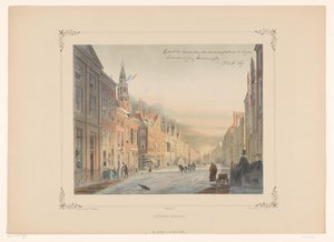 ライデンの Breestraat の眺め Bredestraat (オブジェクトのタイトル) 作： Gerardus Johannes Bos
