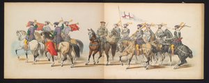 ライデン学生のマスカレード、1855年（プレート6） 1855 年 6 月 12 日にライデン学生団のメンバーが開催した衣装を着た行進。 作： Gerardus Johannes Bos