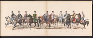 ライデン学生の仮面舞踏会、1870年（プレート10） 1870 年 6 月 7 日にライデン学生団のメンバーが開催した衣装を着た行進。