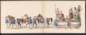 ライデン学生のマスカレード、1870年（プレート15） 1870 年 6 月 7 日にライデン学生団のメンバーが開催した衣装を着た行進。 作： Gerardus Johannes Bos