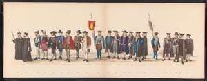 ライデン学生のマスカレード、1875年（プレート8） 1875 年 6 月 15 日にライデン学生団のメンバーが開催した仮面舞踏会。 作： Gerardus Johannes Bos