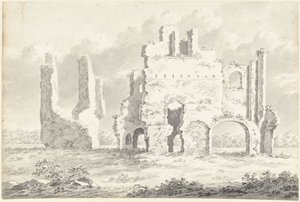 ラインスブルク修道院の廃墟 作： Gerardus Johannes Verburgh
