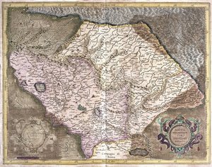 イタリア、アンコーナとスポレート（彫刻 作： Gerardus Mercator