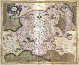 フランス、ブールジュ（ロワール川流域）（エングレービング 作： Gerardus Mercator