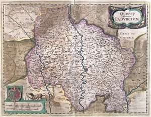 フランス・カオール（版画 作： Gerardus Mercator