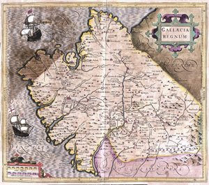 ガリシア、サンティアゴ・デ・コンポステーラ、モンフォルテ・デ・レモス、スペイン北西部（彫刻 作： Gerardus Mercator
