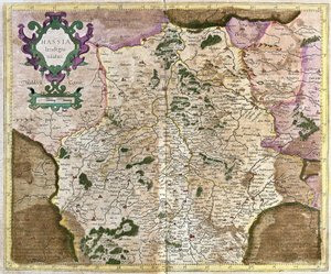 ドイツ、ヘッセン州、カッセル（エングレービング 作： Gerardus Mercator