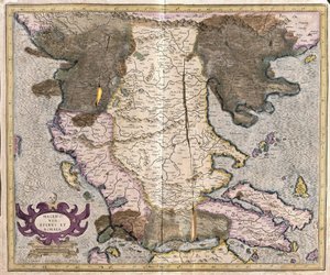 マケドニアとギリシャ（彫刻 作： Gerardus Mercator