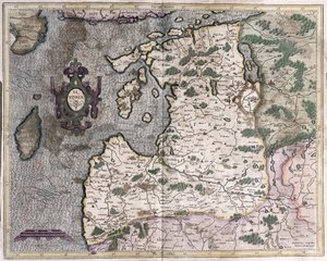 北部バルト海地域、ラトビアのリガ（彫刻 作： Gerardus Mercator