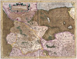 ドイツのザクセン州とメクレンブルク州（彫刻 作： Gerardus Mercator